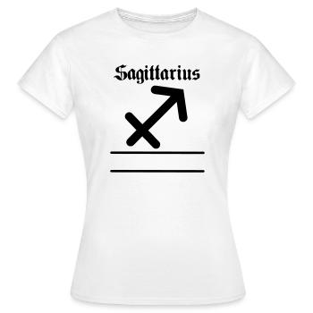 Schütze Namensbanner Schütze - Frauen T-Shirt - Weiß - Vorne - AI Model Female 172 dark (172cm)