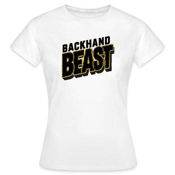 Tennis Shirt Backhand Rückhand Beast - Frauen T-Shirt - Weiß - Vorne - AI Model Female 172 dark (172cm)