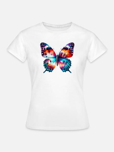 Schmetterling - Frauen T-Shirt - Weiß