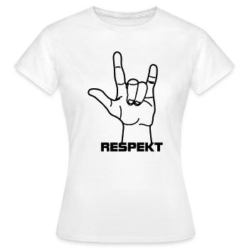 Geste de la main allemand Respekt - T-shirt Femme - blanc - Devant - AI Model Female 172 dark (172cm)