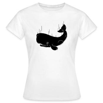 Chute d’une baleine - T-shirt Femme - blanc - Devant - AI Model Female 172 dark (172cm)