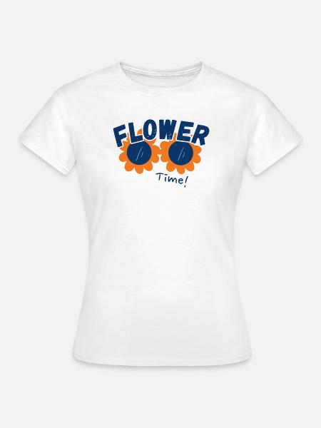 Lass die Blumen sprechen - Frauen T-Shirt - Weiß