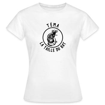 Tema so groß wie die Ratte - Frauen T-Shirt - Weiß - Vorne - AI Model Female 172 dark (172cm)