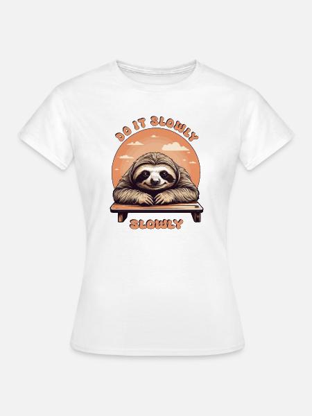 Langsames Faultier - Frauen T-Shirt - Weiß