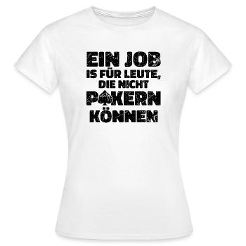 Poker Casino Jeu de cartes Poker Déclaration Jeux d’argent - T-shirt Femme - blanc - Devant - AI Model Female 172 dark (172cm)