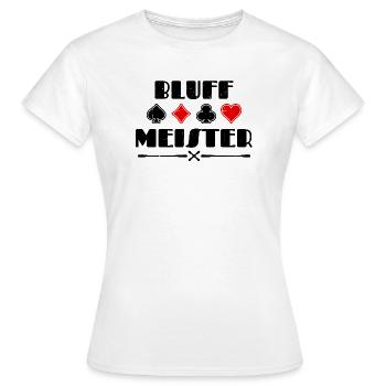Poker Herz Pokern Casino Statement Bluff - Frauen T-Shirt - Weiß - Vorne - AI Model Female 172 dark (172cm)