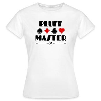 Herz Casino Bluff Statement Poker Profispieler - Frauen T-Shirt - Weiß - Vorne - AI Model Female 172 dark (172cm)