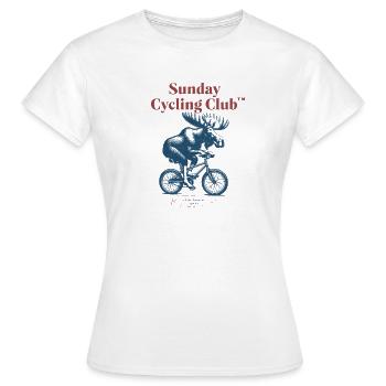 Sunday Cycling Club Elch - Frauen T-Shirt - Weiß - Vorne - AI Model Female 172 dark (172cm)