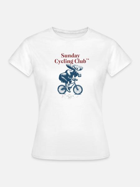 Sunday Cycling Club Elch - Frauen T-Shirt - Weiß