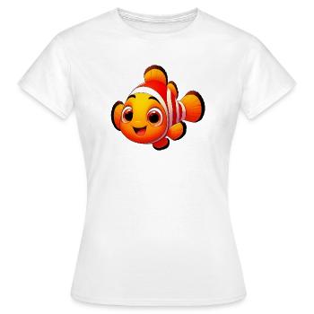 Poisson-clown - T-shirt Femme - blanc - Devant - AI Model Female 172 dark (172cm)