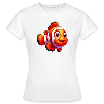 Poisson-clown - T-shirt Femme - blanc - Devant - AI Model Female 172 dark (172cm)