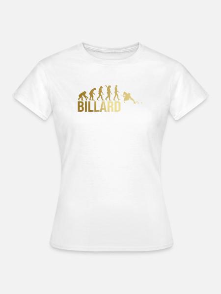 Evolution Billard - Frauen T-Shirt - Weiß