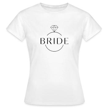 Bague en diamant Team Bride personnalisable - T-shirt Femme - blanc - Devant - AI Model Female 172 dark (172cm)