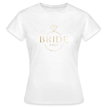 Filles de mariée ! Bague diamant personnalisable - T-shirt Femme - blanc - Devant - AI Model Female 172 dark (172cm)