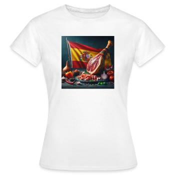 Gigot de jambon - T-shirt Femme - blanc - Devant - AI Model Female 172 dark (172cm)