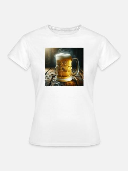 Bierkrug - Frauen T-Shirt - Weiß
