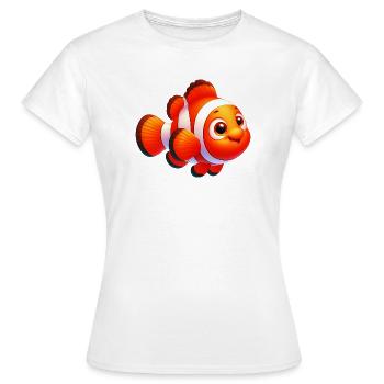 Clownfisch - Frauen T-Shirt - Weiß - Vorne - AI Model Female 172 dark (172cm)