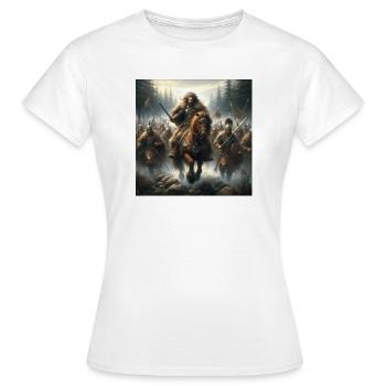 Guerriers des tribus cantabriques - T-shirt Femme - blanc - Devant - AI Model Female 172 dark (172cm)