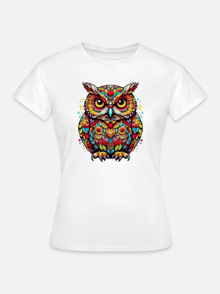 Eule - Frauen T-Shirt - Weiß