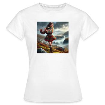 Musicienne celtique - T-shirt Femme - blanc - Devant - AI Model Female 172 dark (172cm)