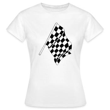 Drapeau de la course automobile - T-shirt Femme - blanc - Devant - AI Model Female 172 dark (172cm)