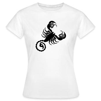 Sternzeichen Skorpion - Frauen T-Shirt - Weiß - Vorne - AI Model Female 172 dark (172cm)
