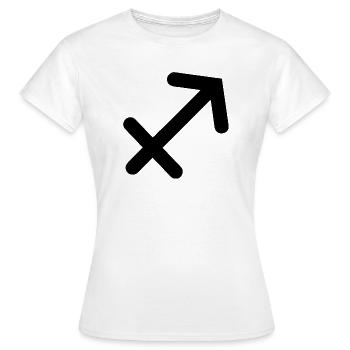 Sternzeichen Schütze Schütze - Frauen T-Shirt - Weiß - Vorne - AI Model Female 172 dark (172cm)