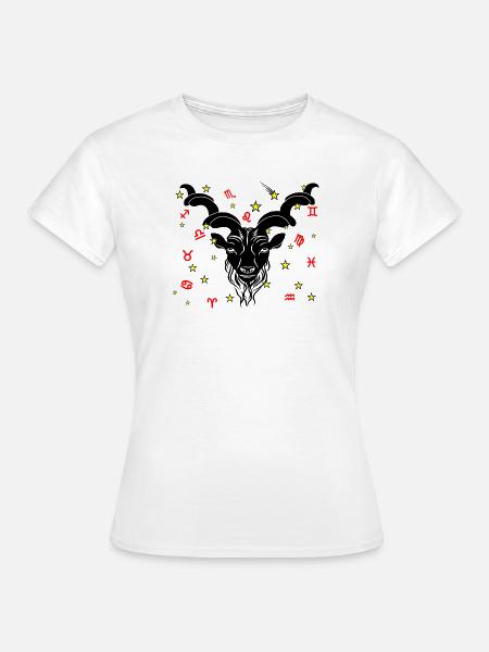 Sternzeichen Stern Logo Steinbock - Frauen T-Shirt - Weiß