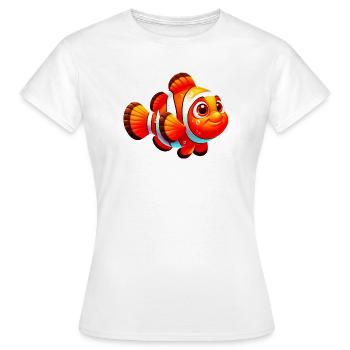 Poisson-clown - T-shirt Femme - blanc - Devant - AI Model Female 172 dark (172cm)