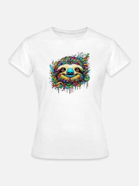 Faultier - Frauen T-Shirt - Weiß