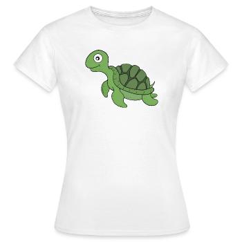 Eine freundliche Schildkröte - Frauen T-Shirt - Weiß - Vorne - AI Model Female 172 dark (172cm)