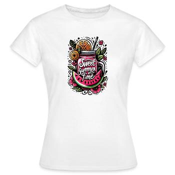Sommerliche Fruchttrinktasche - Frauen T-Shirt - Weiß - Vorne - AI Model Female 172 dark (172cm)
