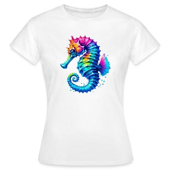 Hippocampe - T-shirt Femme - blanc - Devant - AI Model Female 172 dark (172cm)