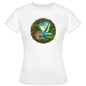 Inselparadies - Frauen T-Shirt - Weiß - Vorne - AI Model Female 172 dark (172cm)