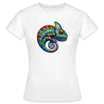 Caméléon - T-shirt Femme - blanc - Devant - AI Model Female 172 dark (172cm)
