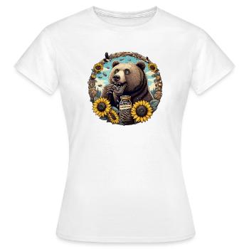 Bear Sunflower Seeds Sunflower Seeds Gift - Women's T-Shirt - white - Front - AI Model Female 172 dark (172cm)