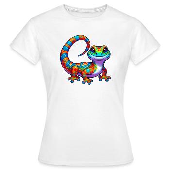 Gecko - Women's T-Shirt - white - Front - AI Model Female 172 dark (172cm)