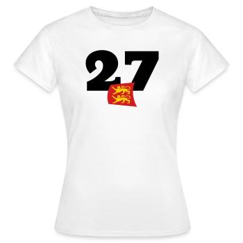 Normandie - Eure - 27 - Frauen T-Shirt - Weiß - Vorne - AI Model Female 172 dark (172cm)