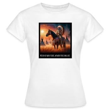 Kunst der amerikanischen Ureinwohner - Frauen T-Shirt - Weiß - Vorne - AI Model Female 172 dark (172cm)