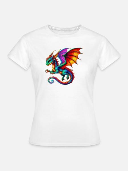 Drache - Frauen T-Shirt - Weiß