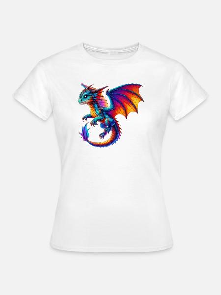 Drache - Frauen T-Shirt - Weiß