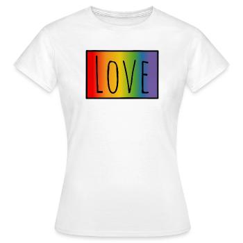 T-shirt CSD Regenbogen Love - T-shirt Femme - blanc - Devant - AI Model Female 172 dark (172cm)