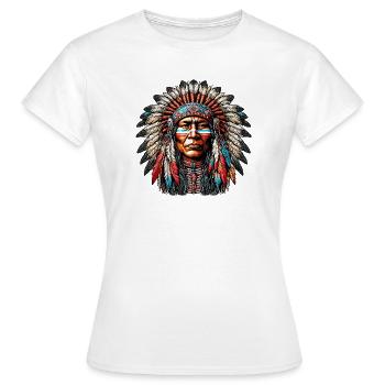 Amerikanisch Indianer Amerikanische Rote Haut - Frauen T-Shirt - Weiß - Vorne - AI Model Female 172 dark (172cm)