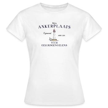 Egmond aan zee, Netherlands, Anchorage Glück - Women's T-Shirt - white - Front - AI Model Female 172 dark (172cm)