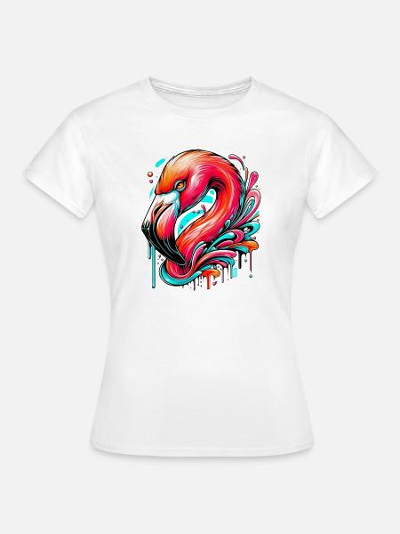 Flamingo - Frauen T-Shirt - Weiß
