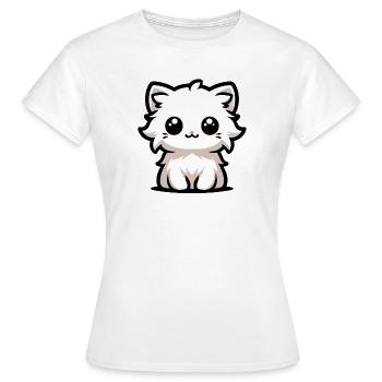 The Cutest Kitty - Women's T-Shirt - white - Front - AI Model Female 172 dark (172cm)