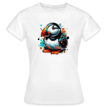 Puffin - Women's T-Shirt - white - Front - AI Model Female 172 dark (172cm)