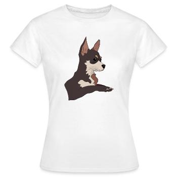 Adorable Chihuahua - T-shirt Femme - blanc - Devant - AI Model Female 172 dark (172cm)