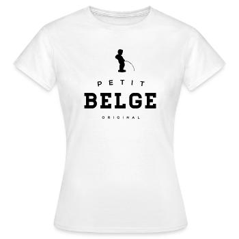 petit Belge manneke pis - T-shirt Femme - blanc - Devant - AI Model Female 172 dark (172cm)