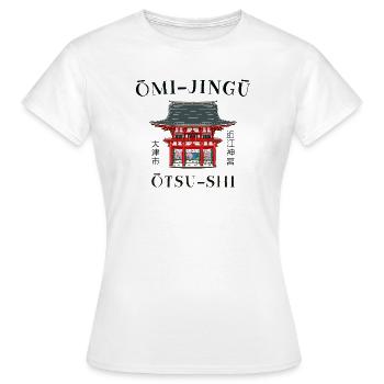 Otsu, Préfecture de Shiga, Japon Dessin Omi-jingu - T-shirt Femme - blanc - Devant - AI Model Female 172 dark (172cm)